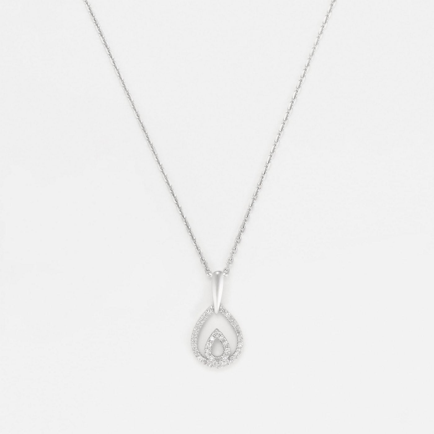 "Shiloh" Pendant D0.12/33 - 375/1000 White Gold