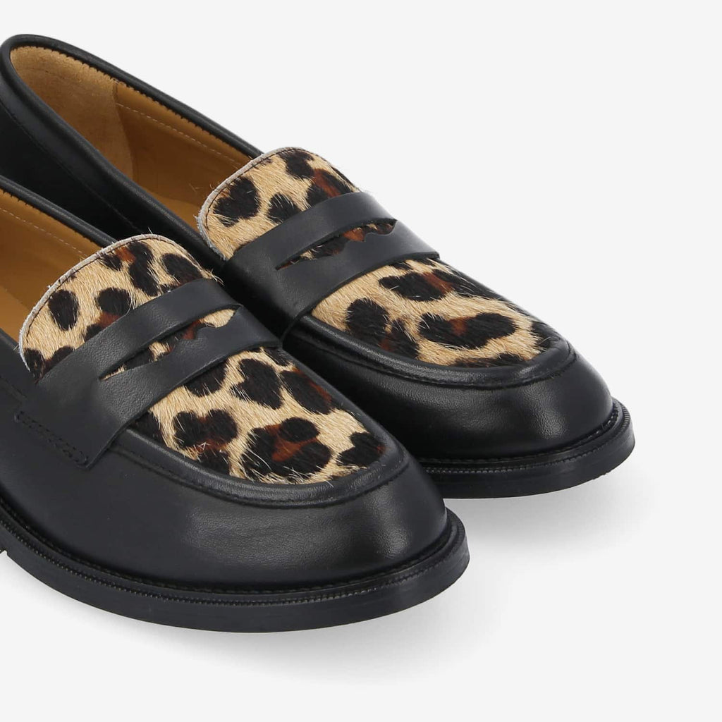 Calia Moc W - B.Calf/P.Animal - Black/Brown
