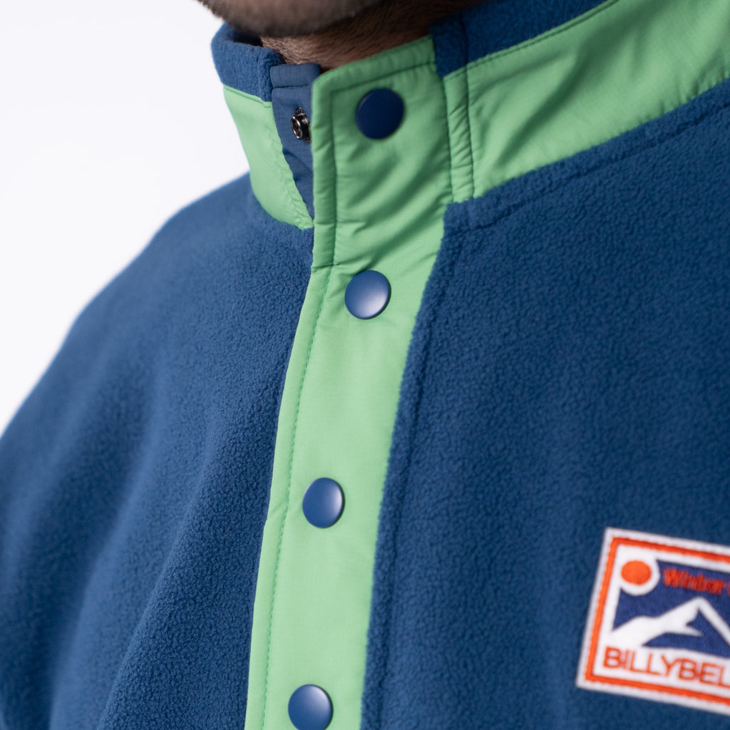 Sudadera De Forro Polar - Marino Y Verde