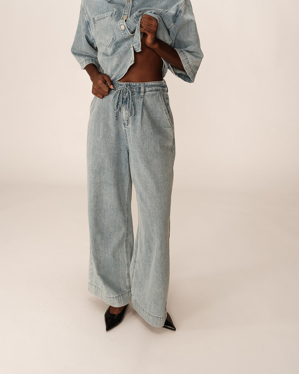 Pompon Jeans - Sky Blue