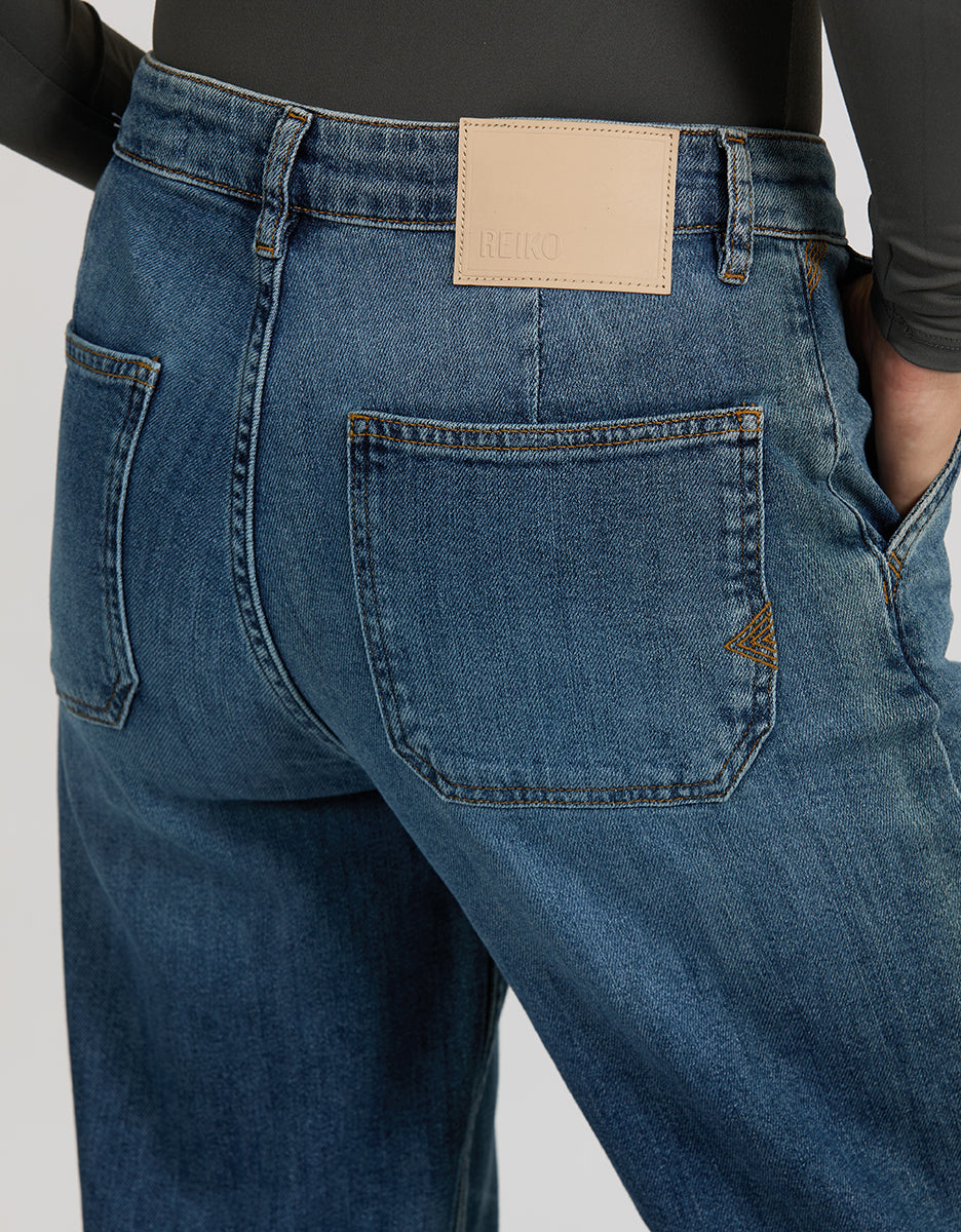 Jean Wide Pom - Dnm M-265 - Femme