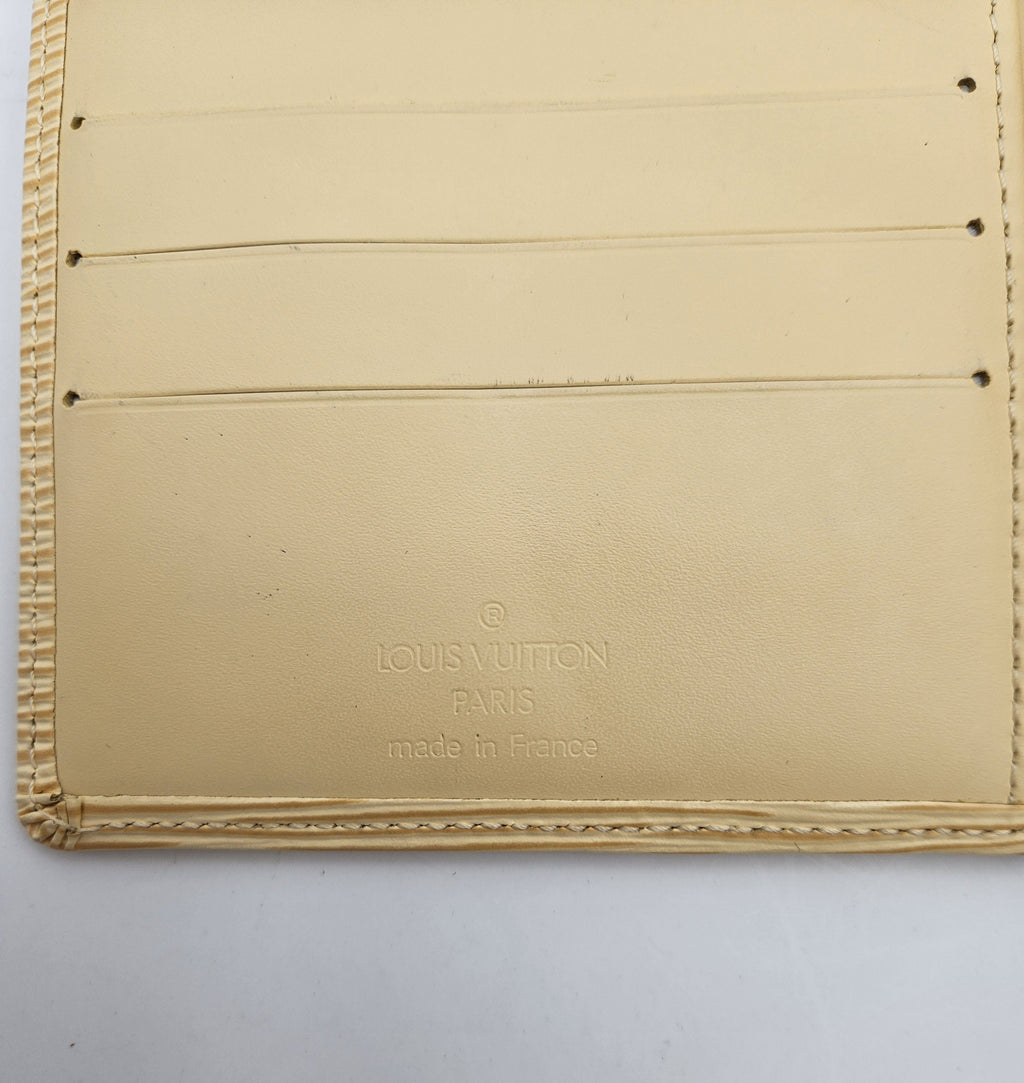 Portefeuille Louis Vuitton Compact En Cuir Epi Jaune Pastel