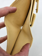 Portefeuille Louis Vuitton Compact En Cuir Epi Jaune Pastel
