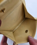 Portefeuille Louis Vuitton Compact En Cuir Epi Jaune Pastel