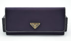 Long Prada Wallet in Purple Nylon & Black Leather