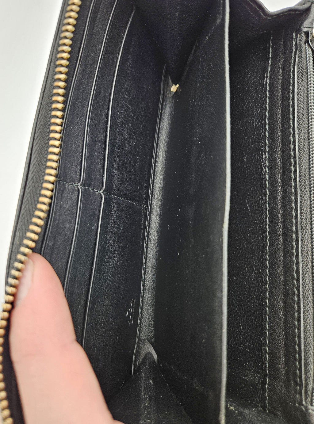 Portefeuille Gucci Zippy Long En Cuir Noir Guccissima