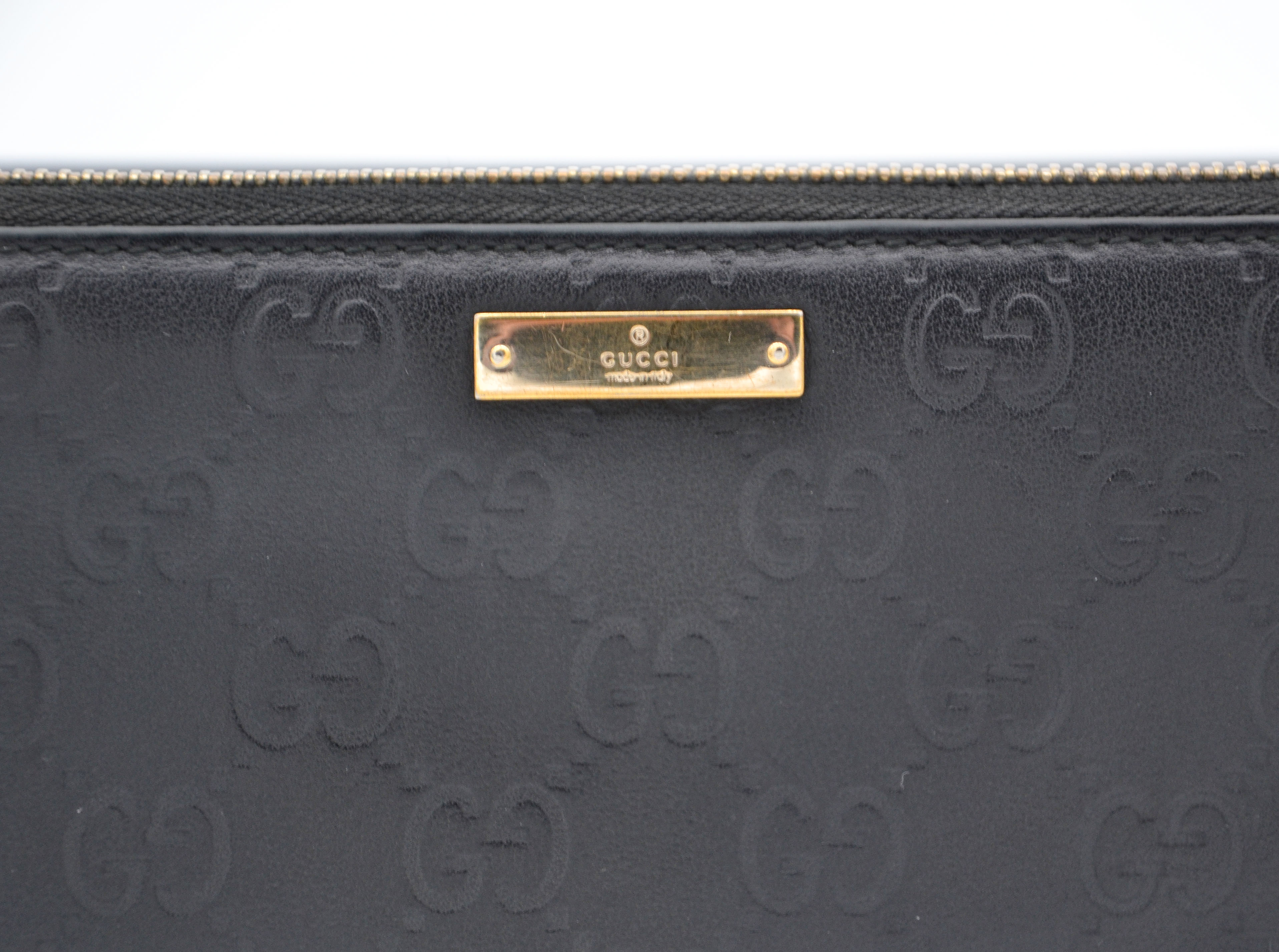 Portefeuille Gucci Zippy Long En Cuir Noir Guccissima