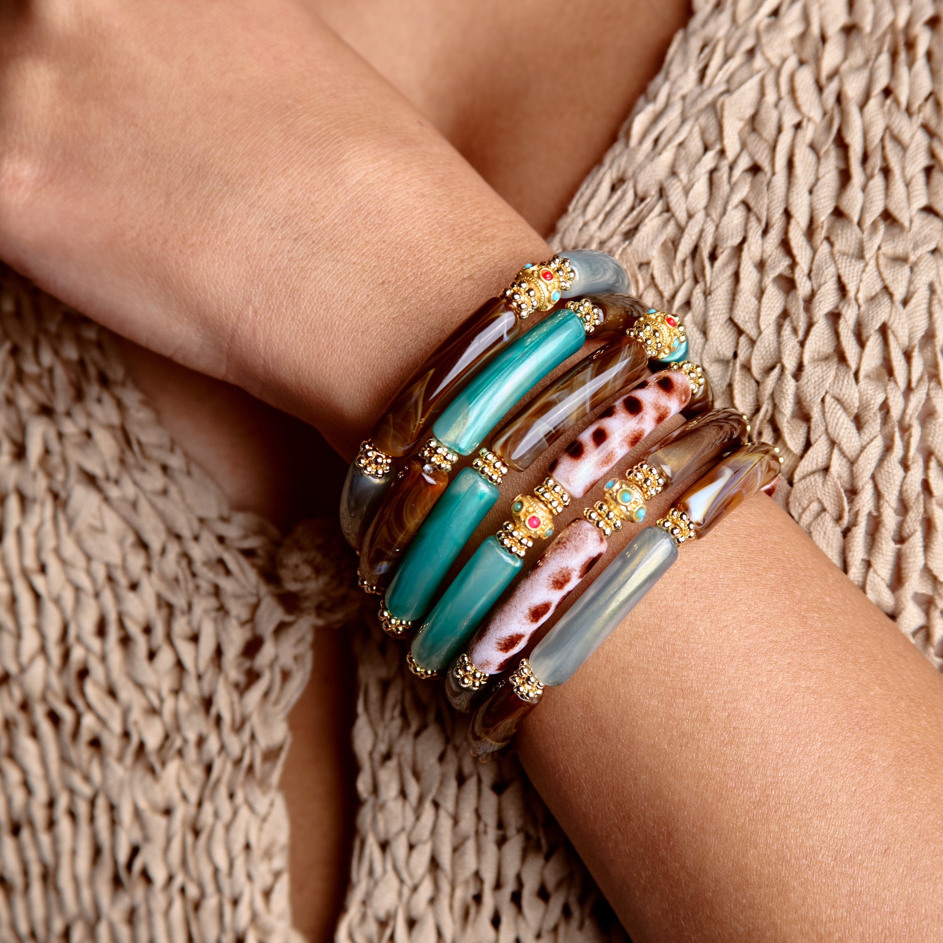 Bracelet Juhu - Brown Turquoise
