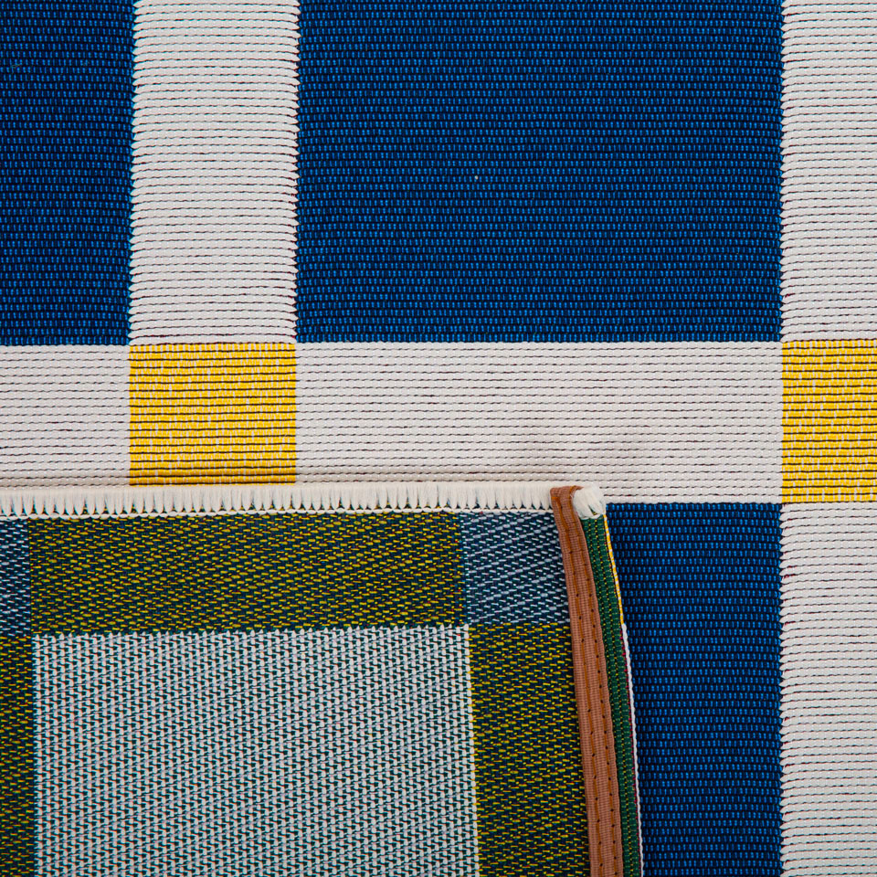 Positano - Tapis D'Extérieur - Polypropylène/Polyester - Bleu