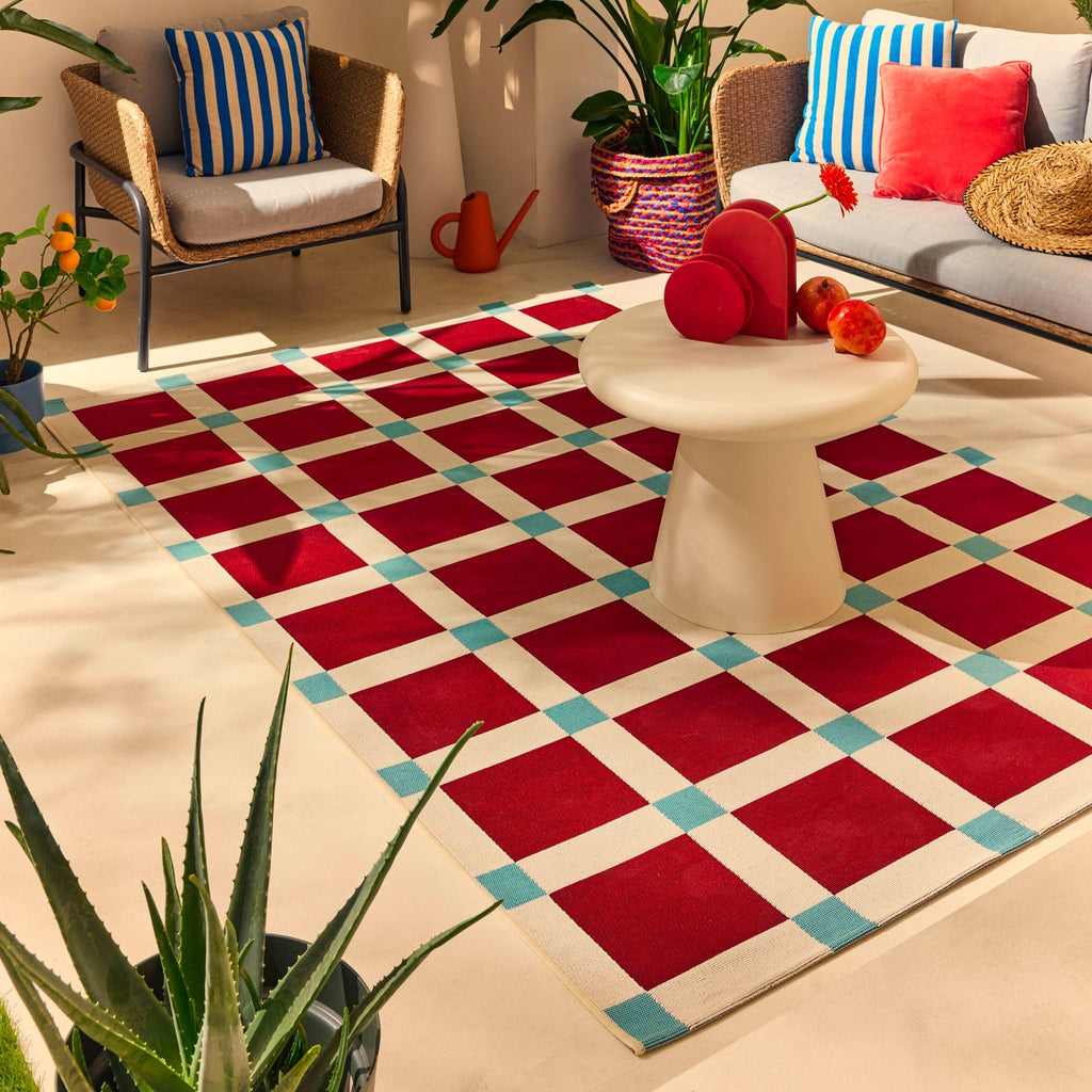 Positano - Tapis D'Extérieur - Polypropylène/Polyester - Bordeaux