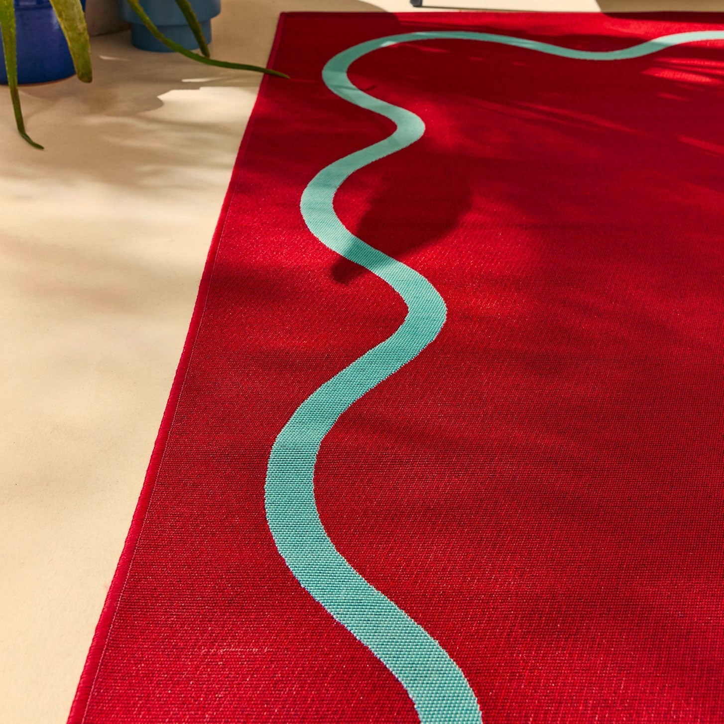 Positano - Tapis D'Extérieur - Polypropylène/Polyester - Bordeaux