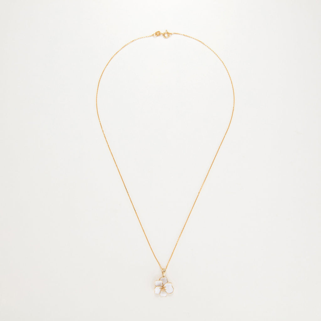 "Orchid" Pendant - 375/1000 Yellow Gold