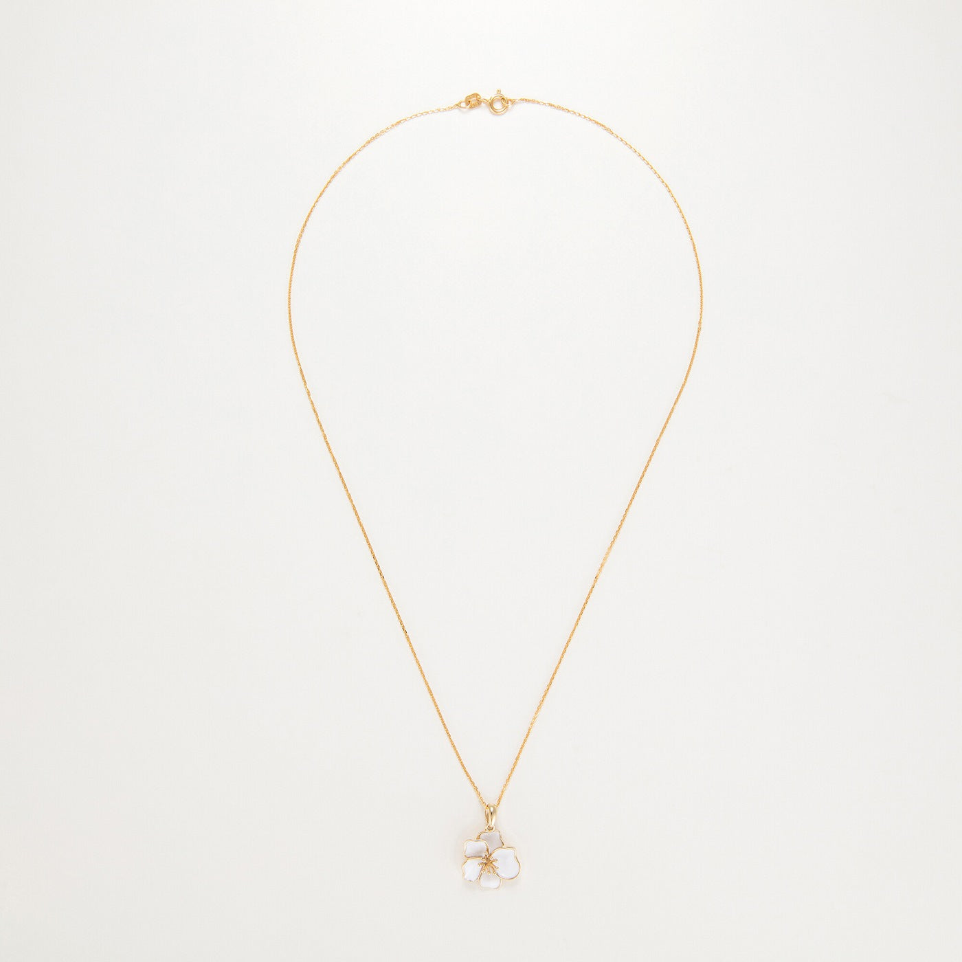 "Orchid" Pendant - 375/1000 Yellow Gold