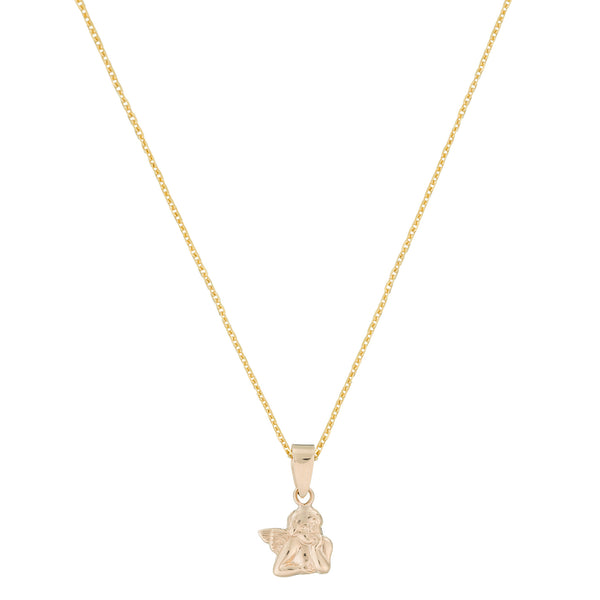 Children's Pendant "Angel in Love" 375/1000 Yellow Gold