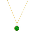 Pendentif "Beyla" - Jade Verte, Or Jaune 375/1000
