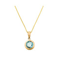 Colgante “Extase” Oro amarillo 375/1000 Piedra azul celeste
