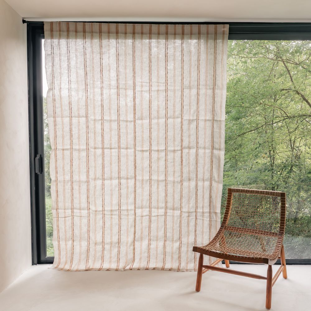 Linen and Cotton Curtain - Orange