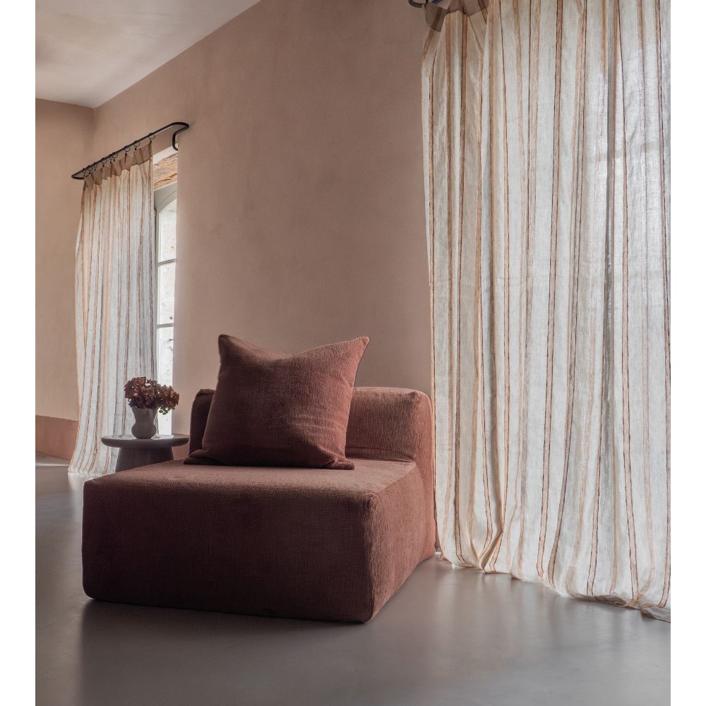 Linen and Cotton Curtain - Orange
