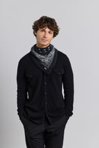 Echarpe Bandana Presley En Cachemire - Noir & Blanc - Mixte
