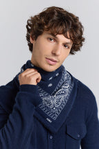 Bufanda Presley Bandana - Azul marino y blanco - Mixto
