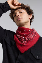 Pañuelo Bandana Presley En Cachemira - Rojo & Negro - Mixto