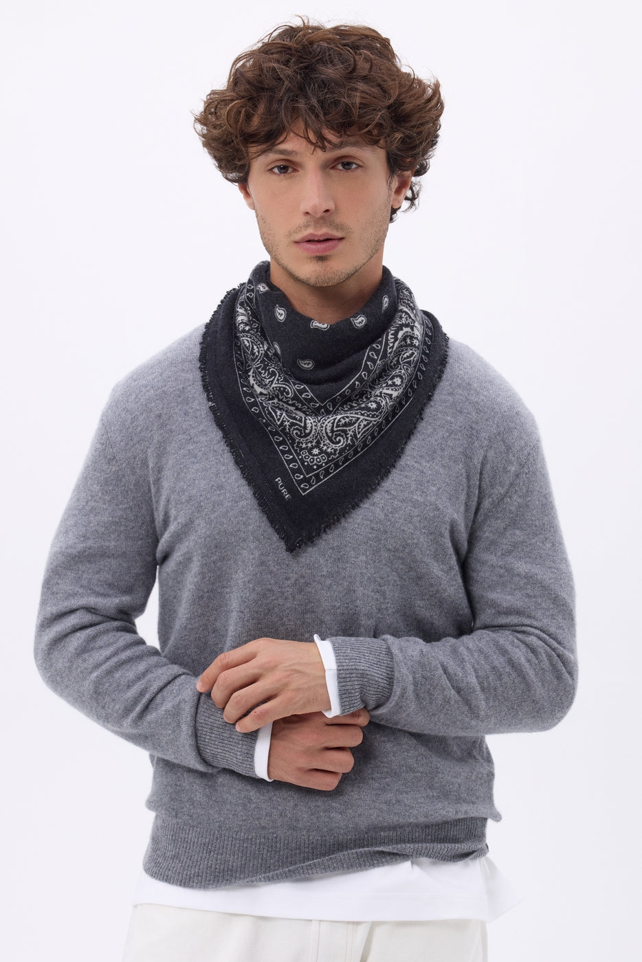 Petit Bandana Presley - Blanc Noir - Homme