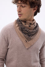 Bandana pequeño Presley - Beige Negro - Hombre