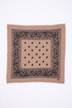 Piccolo bandana Presley - Beige nero - Uomo - 100% cashmere