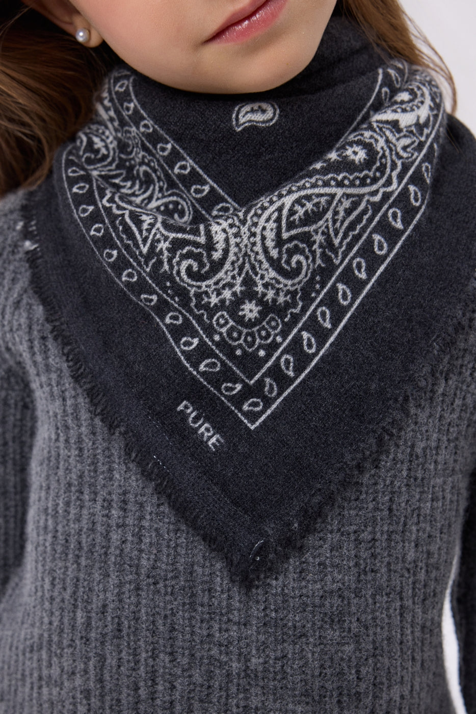 Petit Bandana Presley - Noir Blanc - Enfant