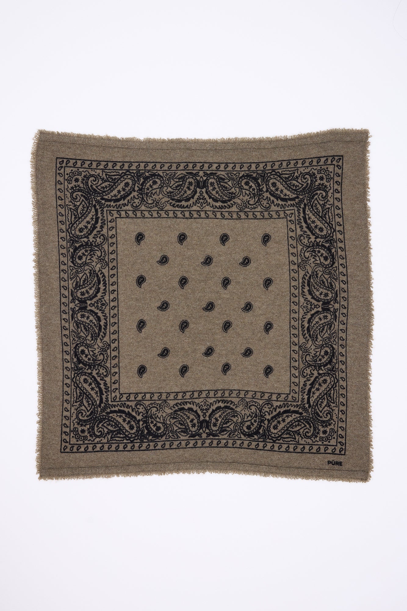 Bandana pequeño Presley - Caqui jaspeado estampado negro - Niño