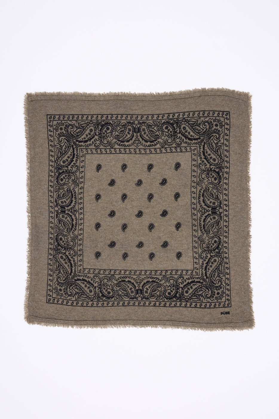 Small Presley Bandana - Chine Khaki Black Print - Men
