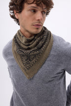 Small Presley Bandana - Chine Khaki Black Print - Men