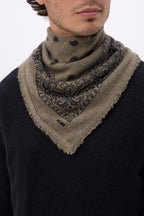 Small Presley Bandana - Chine Khaki Black Print - Men