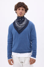 Small Presley Bandana - Navy White - Men