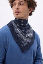 Small Presley Bandana - Navy White - Men