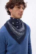 Small Presley Bandana - Navy White - Men