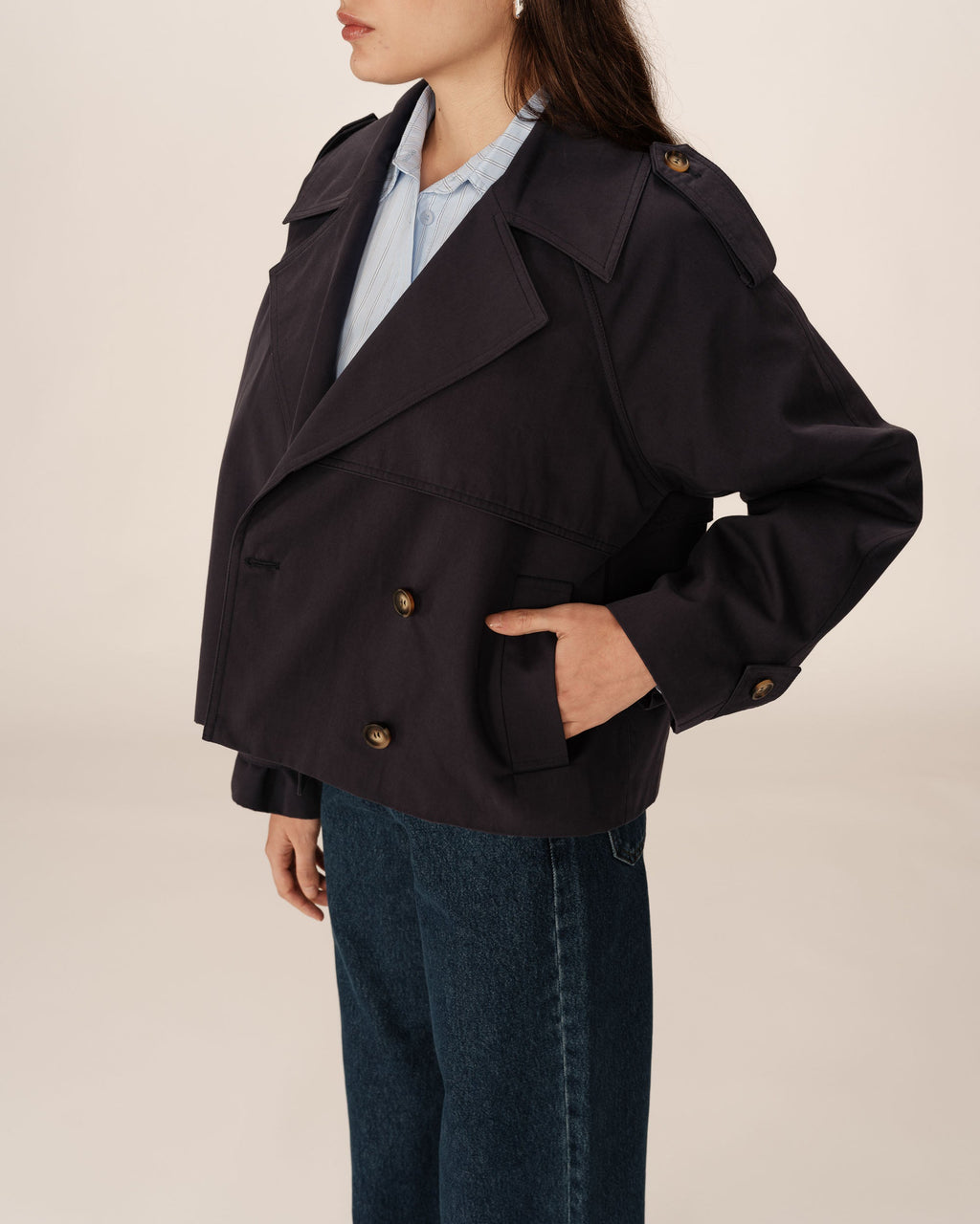 Spring Trench Coat - Navy