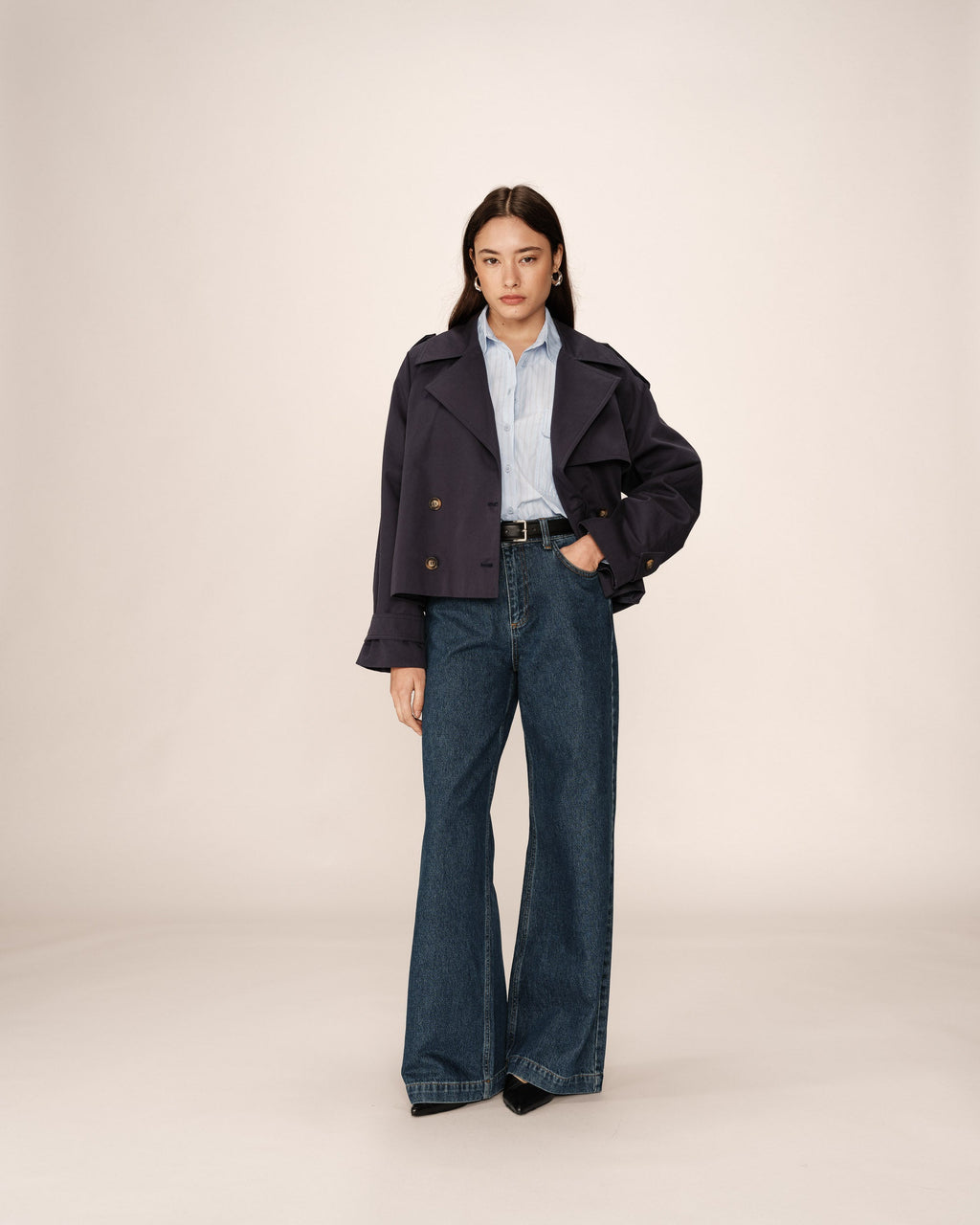 Spring Trench Coat - Navy