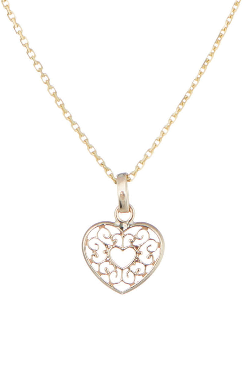 Pendentif "Cœurs Arabesque" - Or Jaune 375/1000