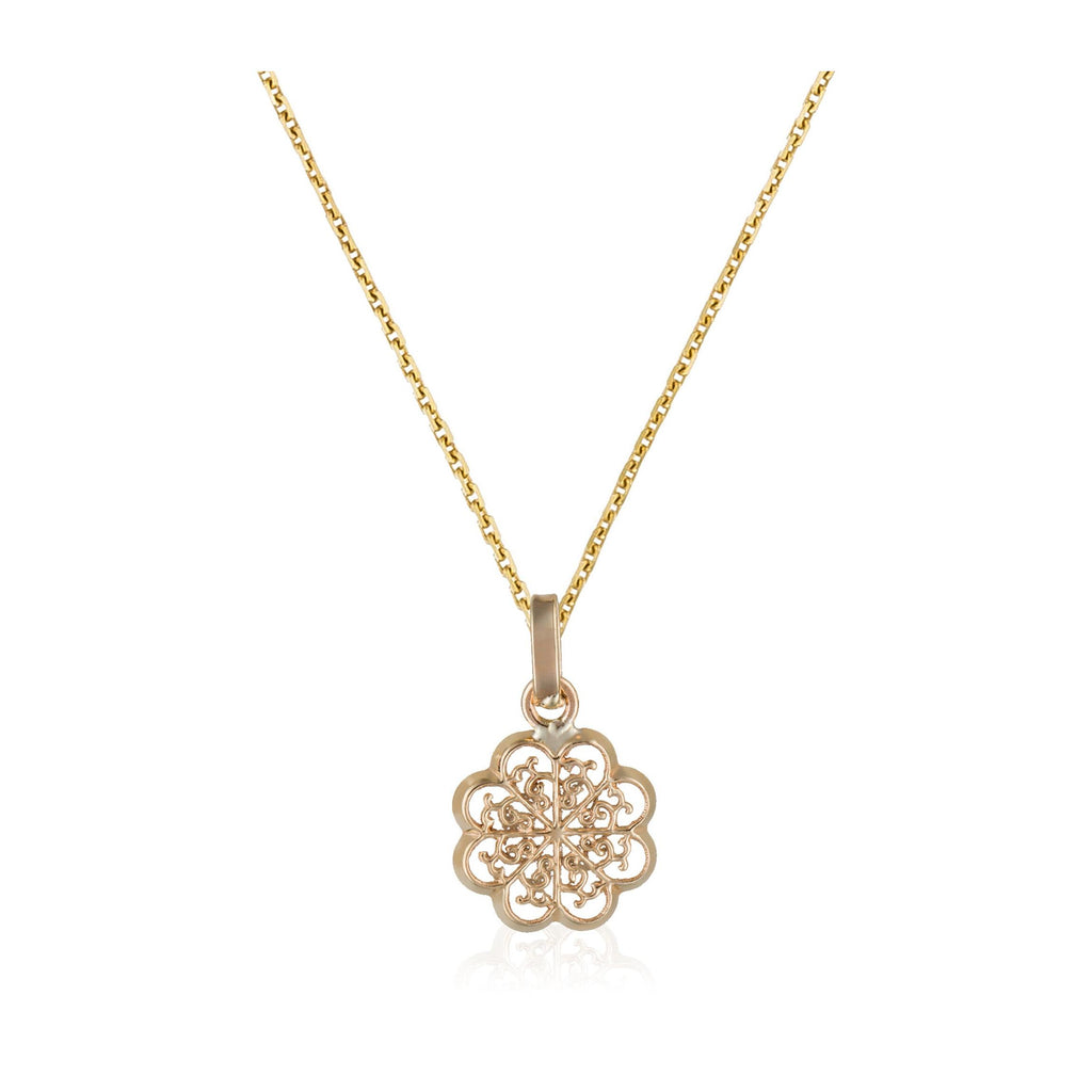 Pendentif "Médaillon Flora" Or Jaune 375/1000