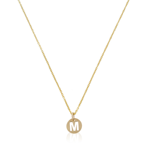 Colgante "Letra Dorada M" Oro amarillo 375/1000