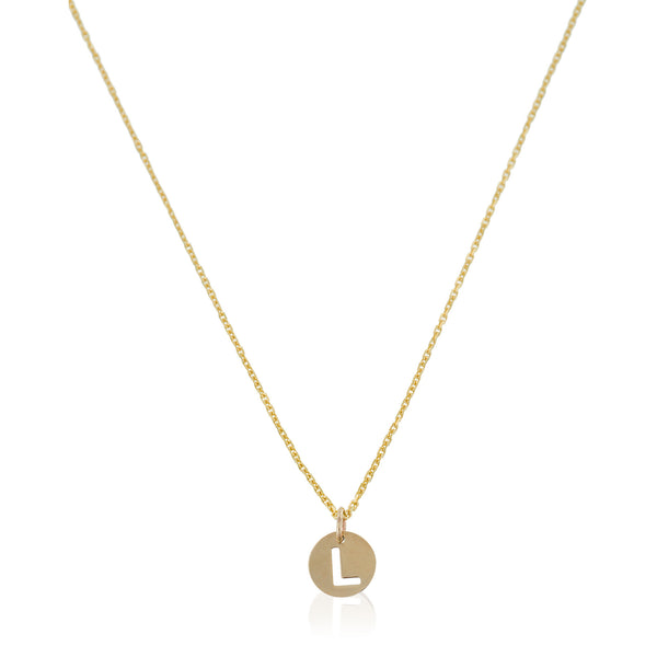 Pendentif "Lettre L Dorée" Or Jaune 375/1000