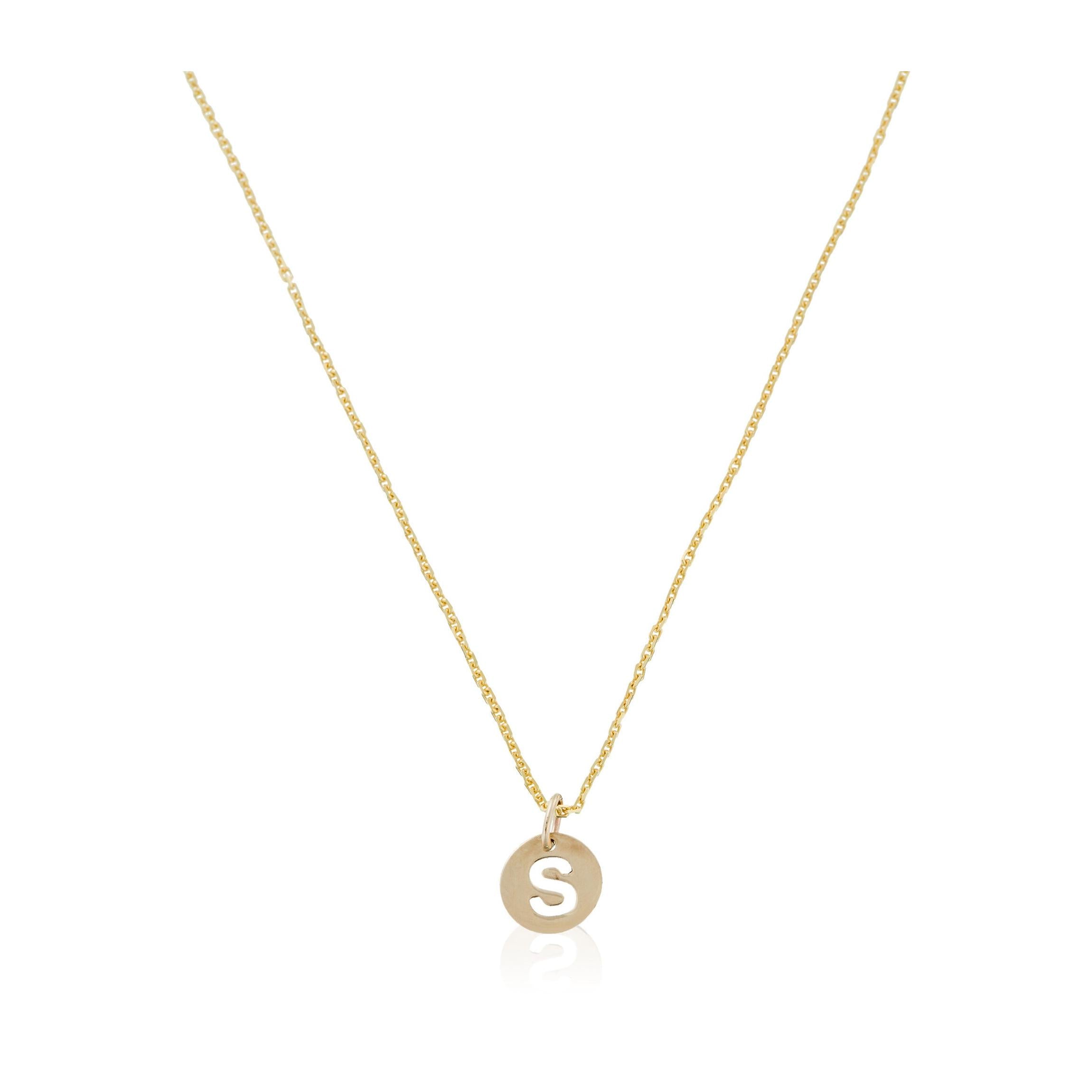 Pendentif "Lettre S Dorée" Or Jaune 375/1000