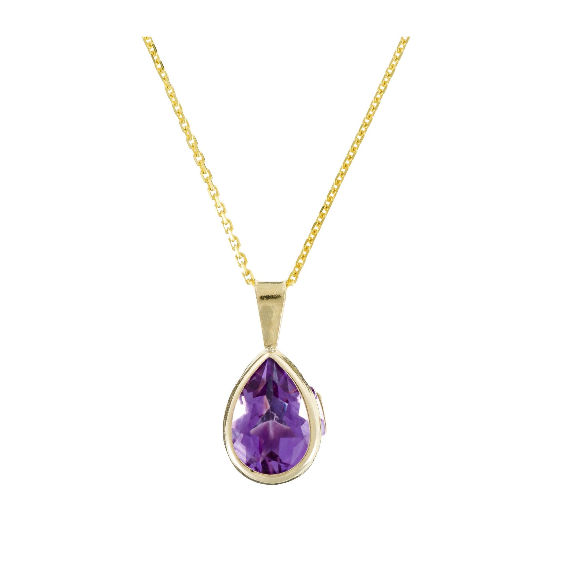 Pendentif Goutte Améthyste