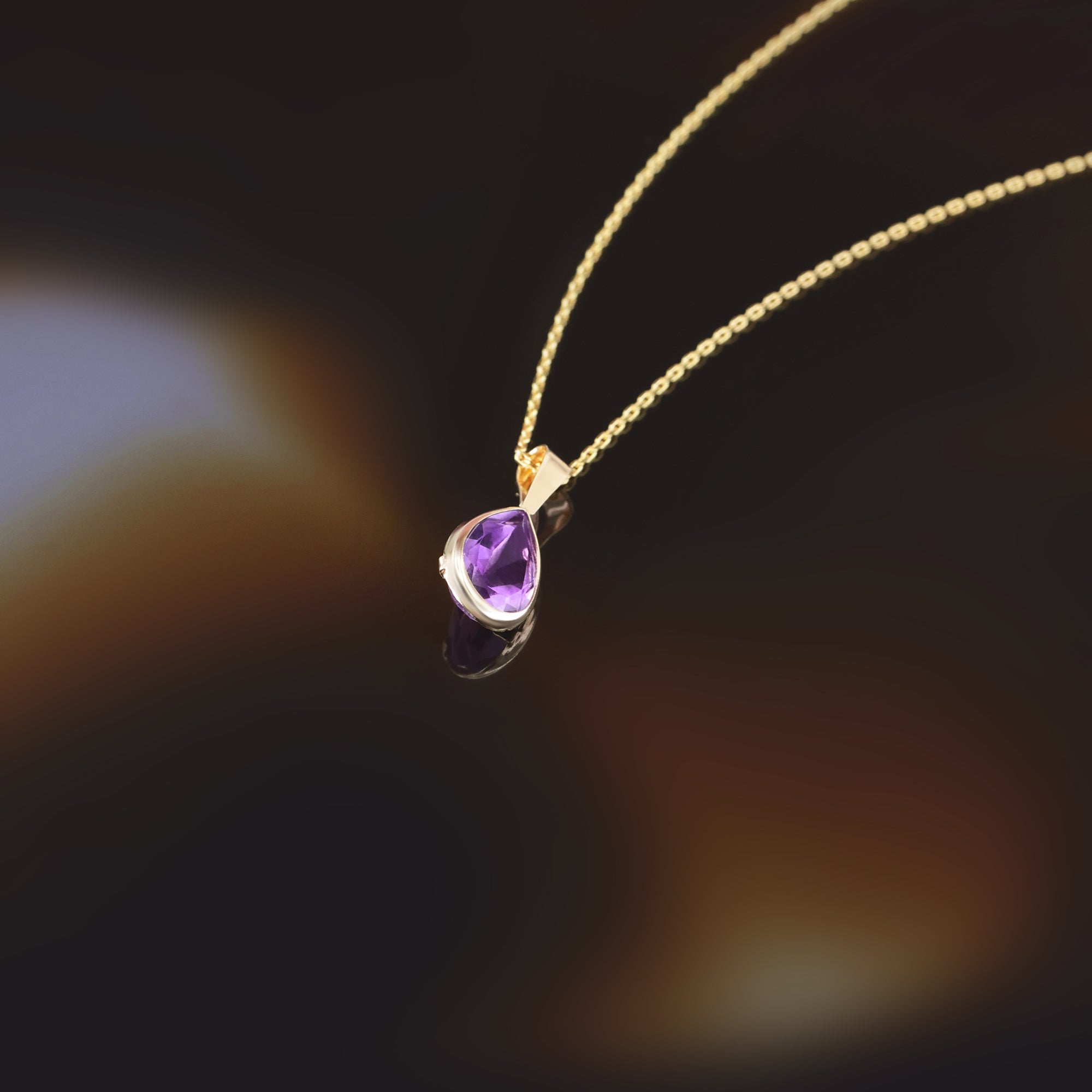 Pendentif Goutte Améthyste