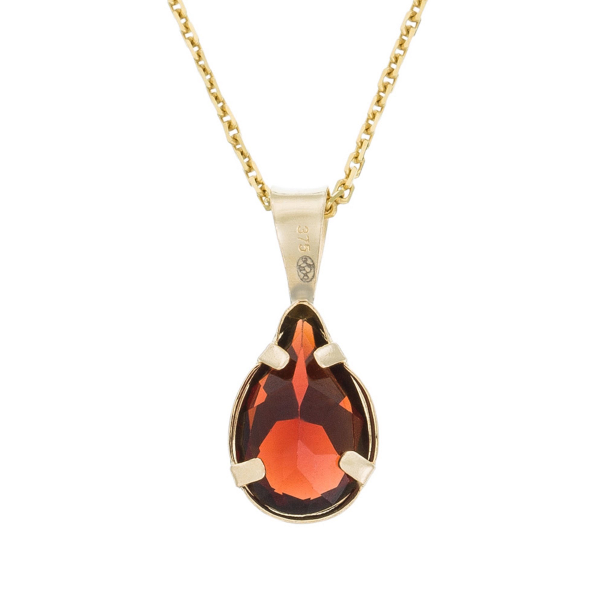 Pendentif Goutte Grenat 1,56Ct/1