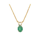Colgante Esmeralda "Puce": 0.34Ct/1 - Oro Amarillo 375/1000