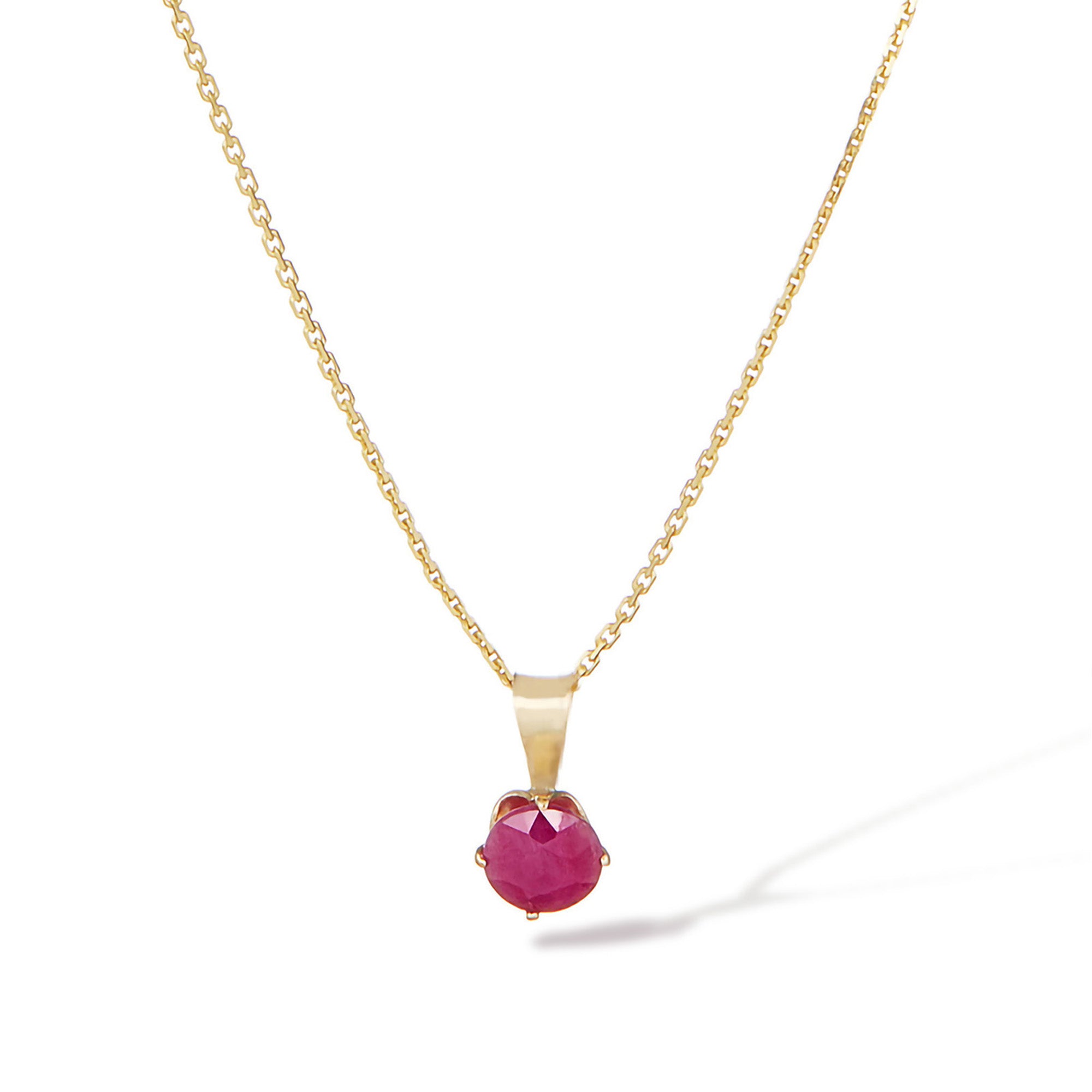 Pendentif "Puce 5Mm" Rubis: 0,74Ct/1