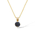 Pendentif "Puce 5Mm" Saphir Bleu: 0,70Ct/1