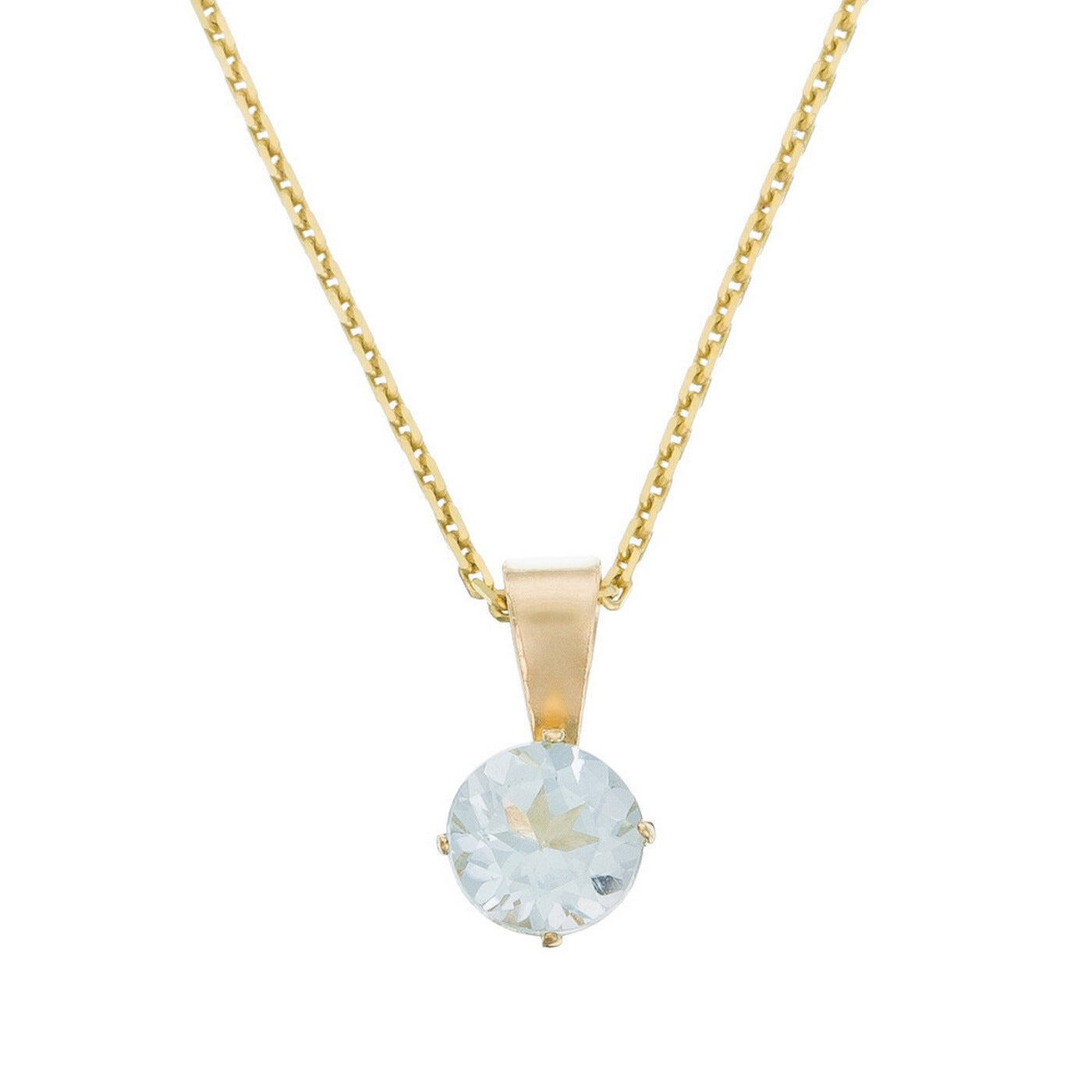 Colgante "Puce" de Topacio Azul: 0.66Ct/1 - Oro Amarillo 375/1000